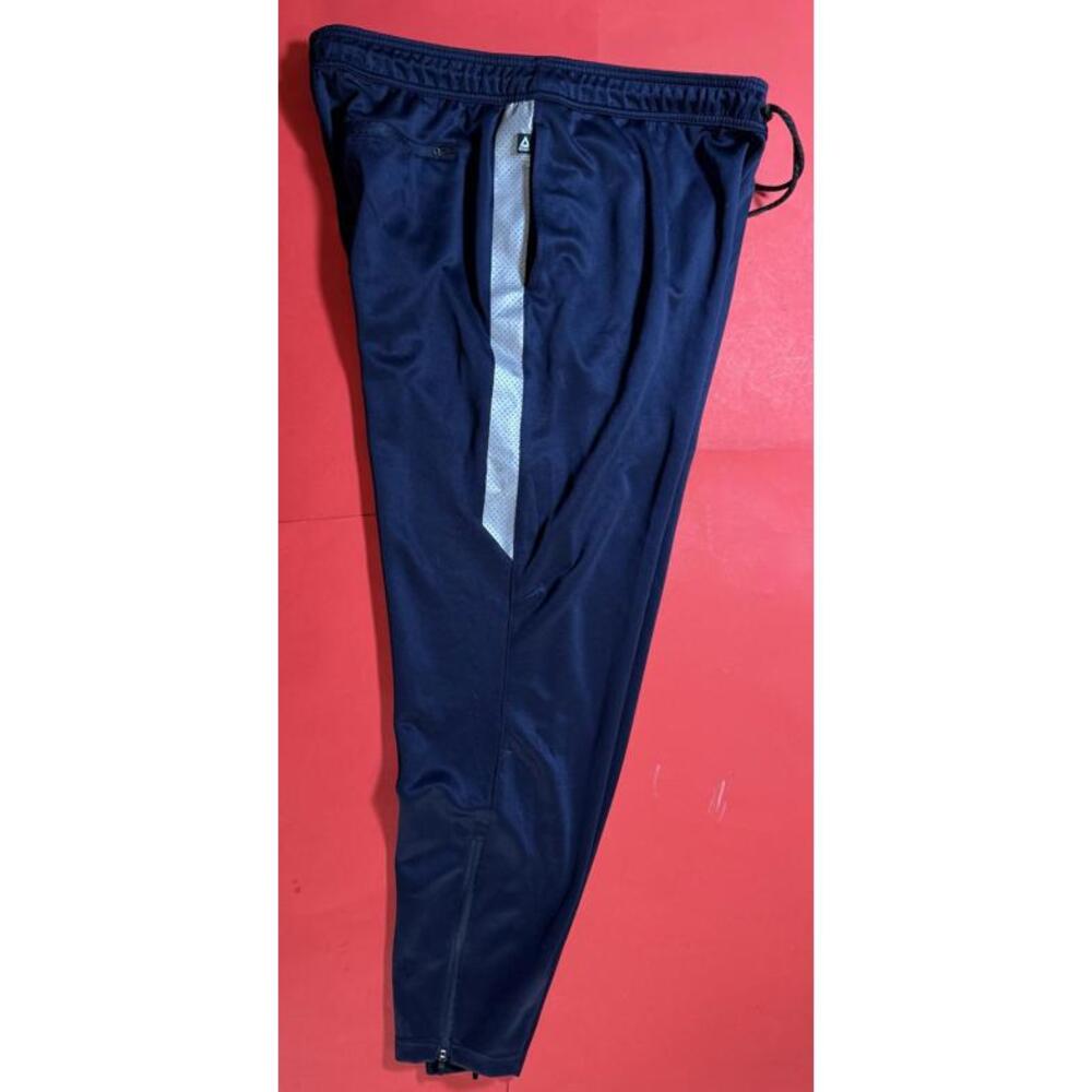 Reebok Interlock Pant Men's Size 2XL Navy Blue w/ Reflective Stripe Slim Fit NEW